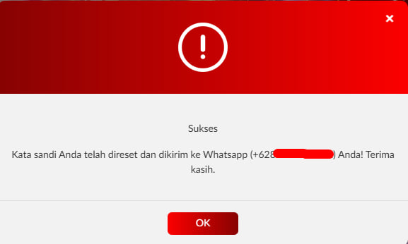 Step 3 - Password Random Dikirim